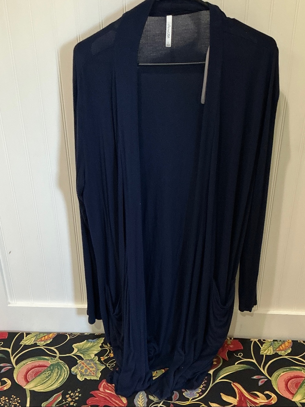 Active USA Navy Lightweight Open Cardigan